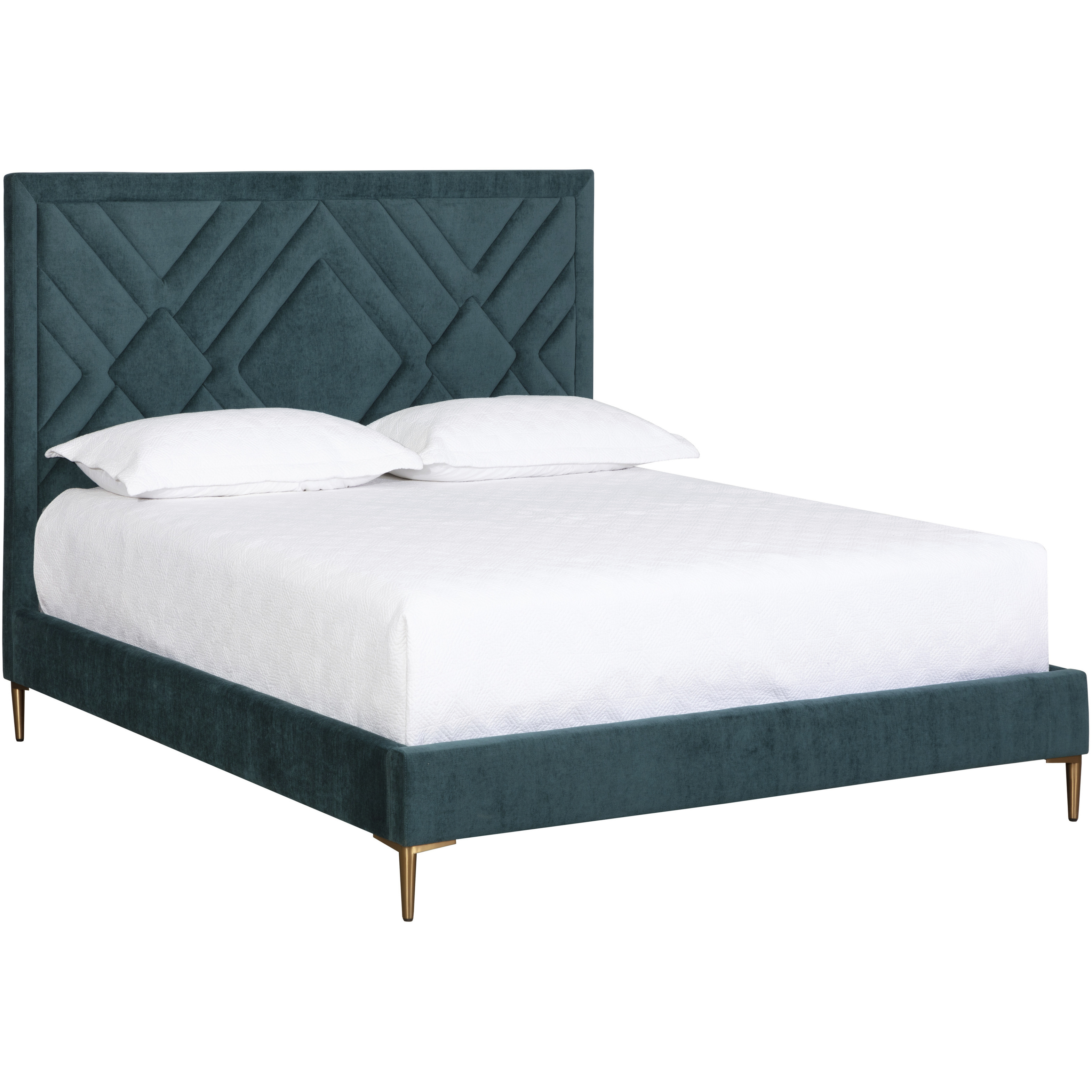 Elizio Danny Teal Bed, Queen